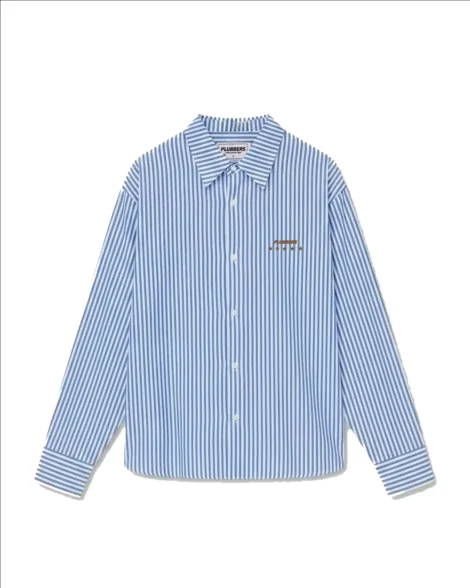 camisa a lineas manga larga boxy fit