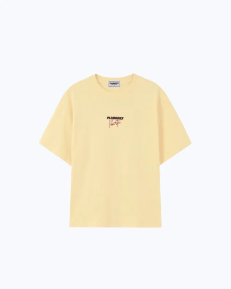 camiseta de algodón amarilla
