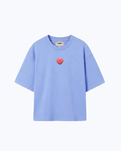 camiseta de algodón AZUL